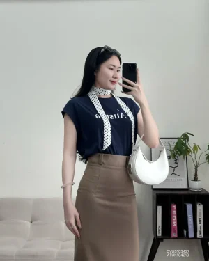 Áo thun nữ korea sn áustria kèm khăn luh